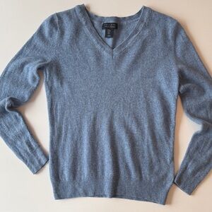 Tahari Soft Blue V-Neck Sweater